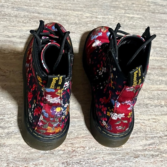 Dr. Martens Delaney floral multicolored ankle combat boits - Picture 4 of 16